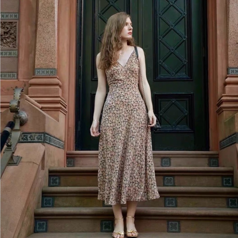 100% silk Women’s Brooklyn  Dress Seashells Printed XS